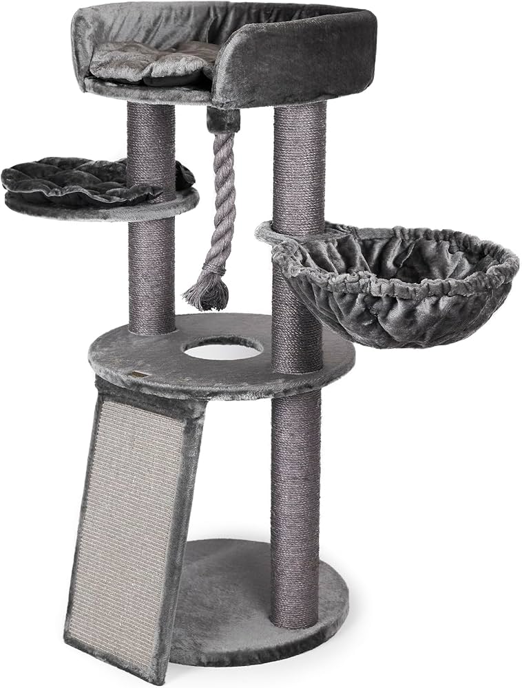 Kitty Scratch & Sleep Cat Pole - Charcoal