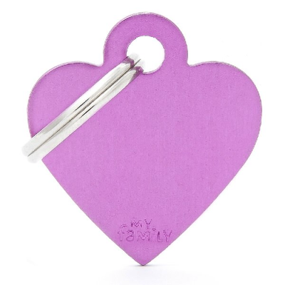 Pet ID Tag Aluminium Purple Heart