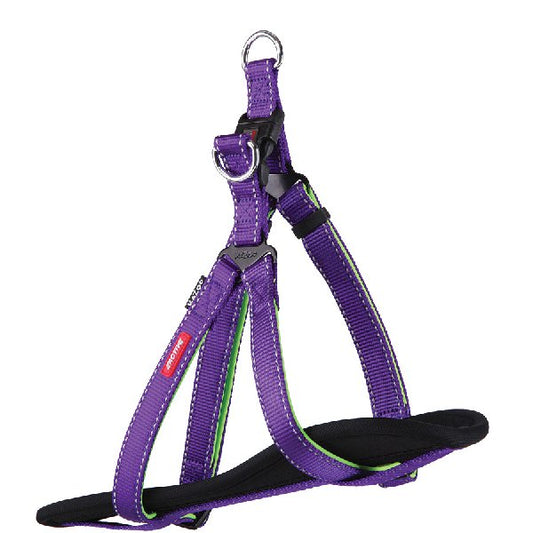 Active Nylon Walking Harness Purple And Lime Medium