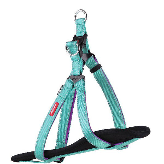 Active Nylon Walking Harness Aqua And Purple Large
