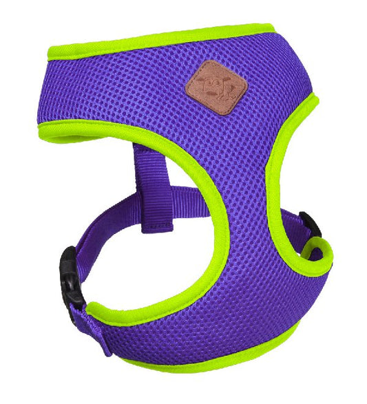 Active Soft Walking Harness Purple/Lime MEDIUM
