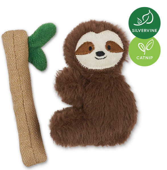 Jungle Sloth Cat Toy Kazoo 13x8x4cm
