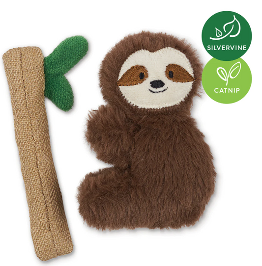 Jungle Sloth Cat Toy Kazoo 13x8x4cm