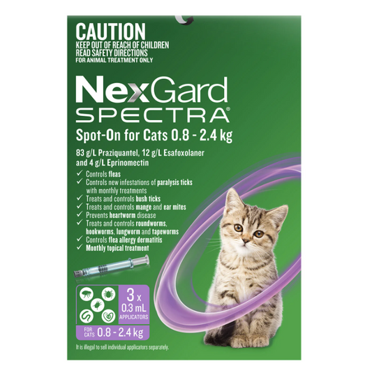 NexGard Spectra Cat Spot On 0.8 - 2.4kg 6 Pack