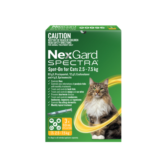 NexGard Spectra Cat Spot On 2.5 - 7.5kg