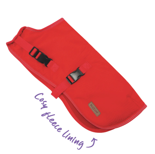 Kazoo Adventure Coat W/Harness Hatch Red I