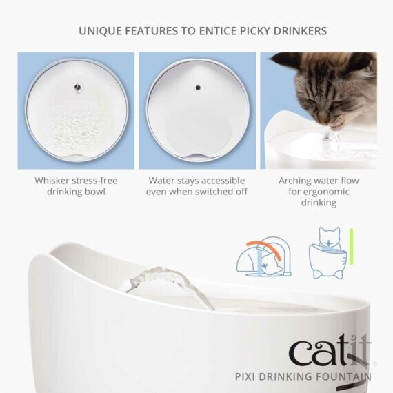 Catit Pixi Cat Fountain Light Blue 2.5 Litre