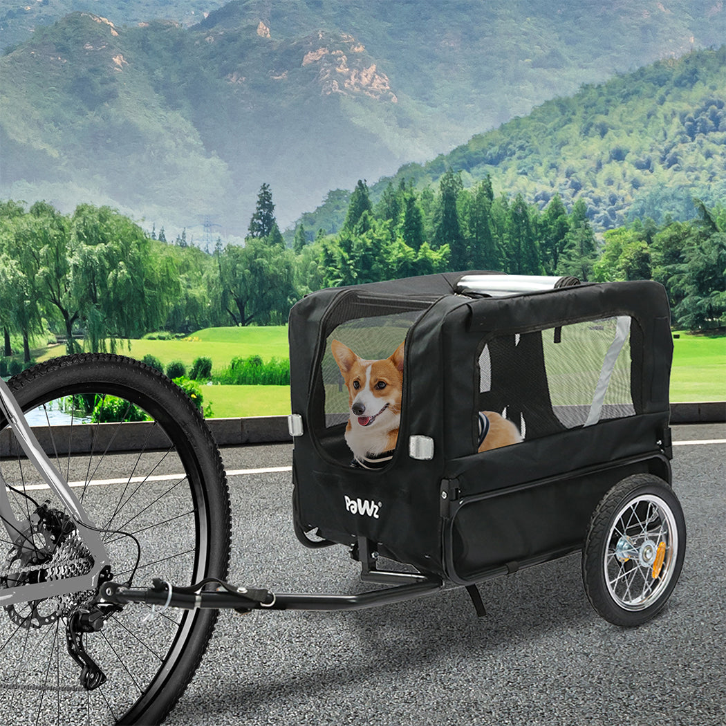 PaWz Pet Stroller Bike Trailer 2-IN-1 Sunroof-1973193720731930630