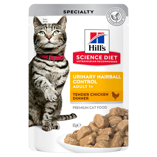 Hills Feline Pouch Urinary & Hairball Chicken 85g