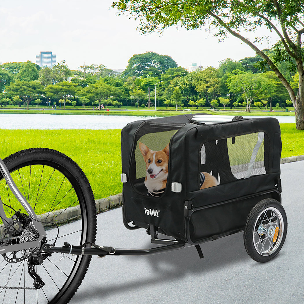PaWz Pet Stroller Bike Trailer 2-IN-1 Sunroof-1973193720731930631