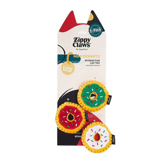 Zippy Claws Holiday Mini Donutz 3pk