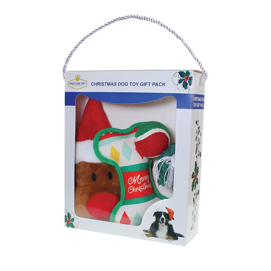 Prestige Christmas Dog Toy Gift Pack - 4pc