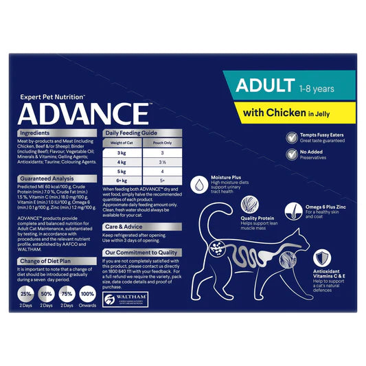 Advance Cat Wet Chicken in Jelly Pouch 85g