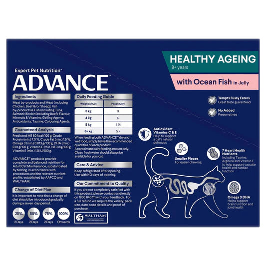 Advance Cat Healthy Ageing 8+ Ocean Fish in Jelly 85g