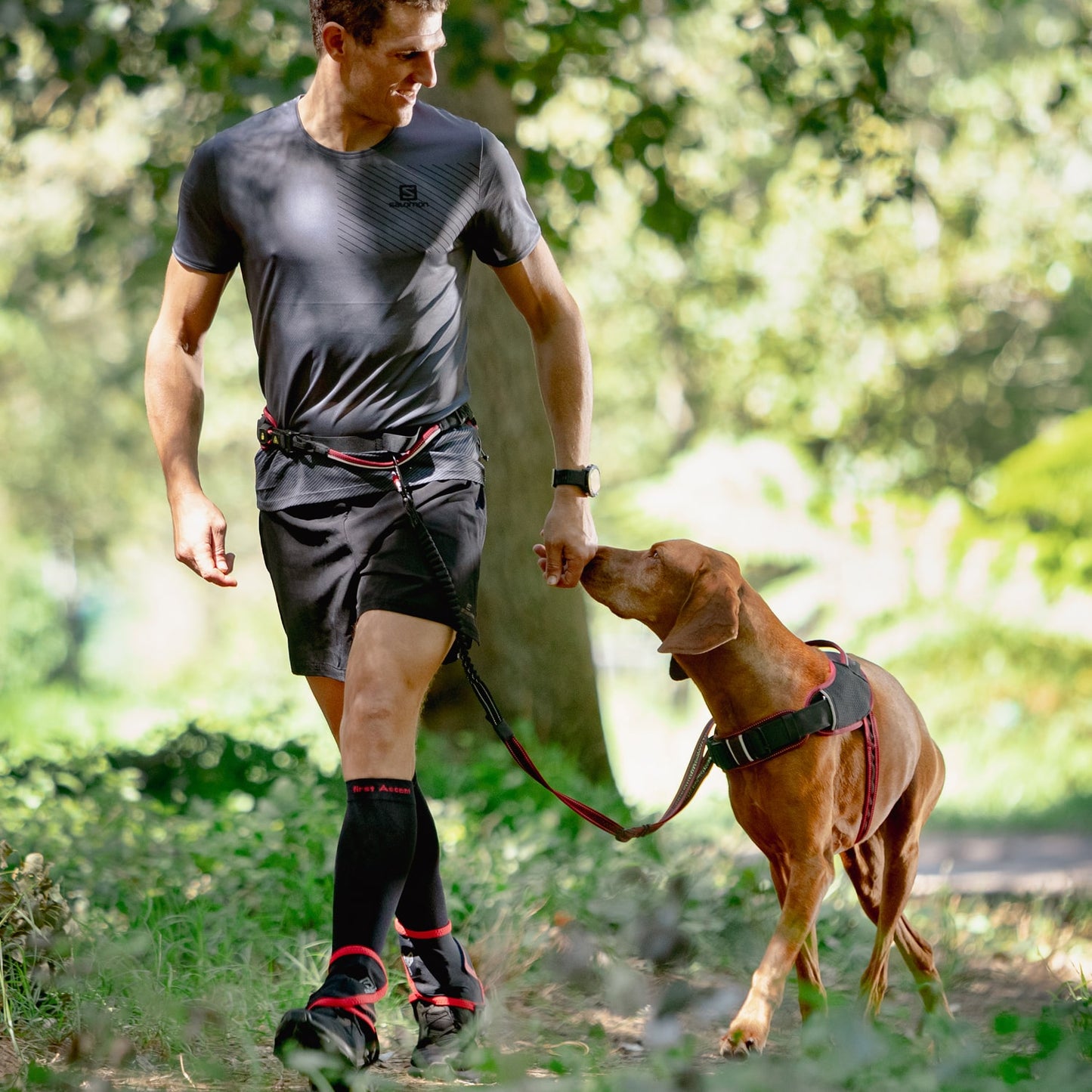 Rogz AirTech Sport Belt & Lead Rock Red