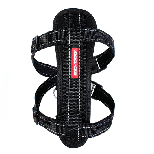EzyDog Chest Plate Harness Black Medium