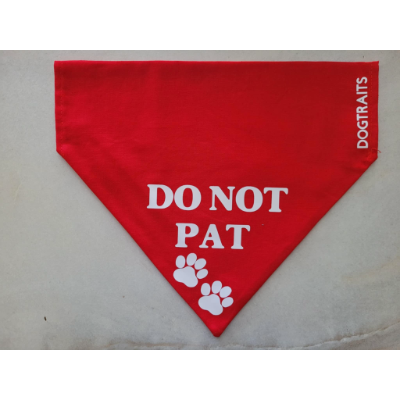 Dog Traits Bandana Red 'Do Not Pat'