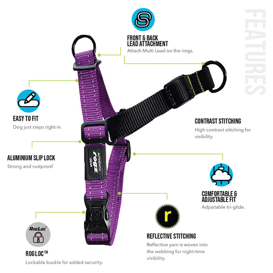 Rogz Utility Balance Harness Purple Small