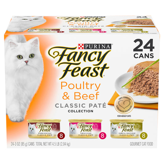 Fancy Feast Poultry & Beef Pate x24 24x85g