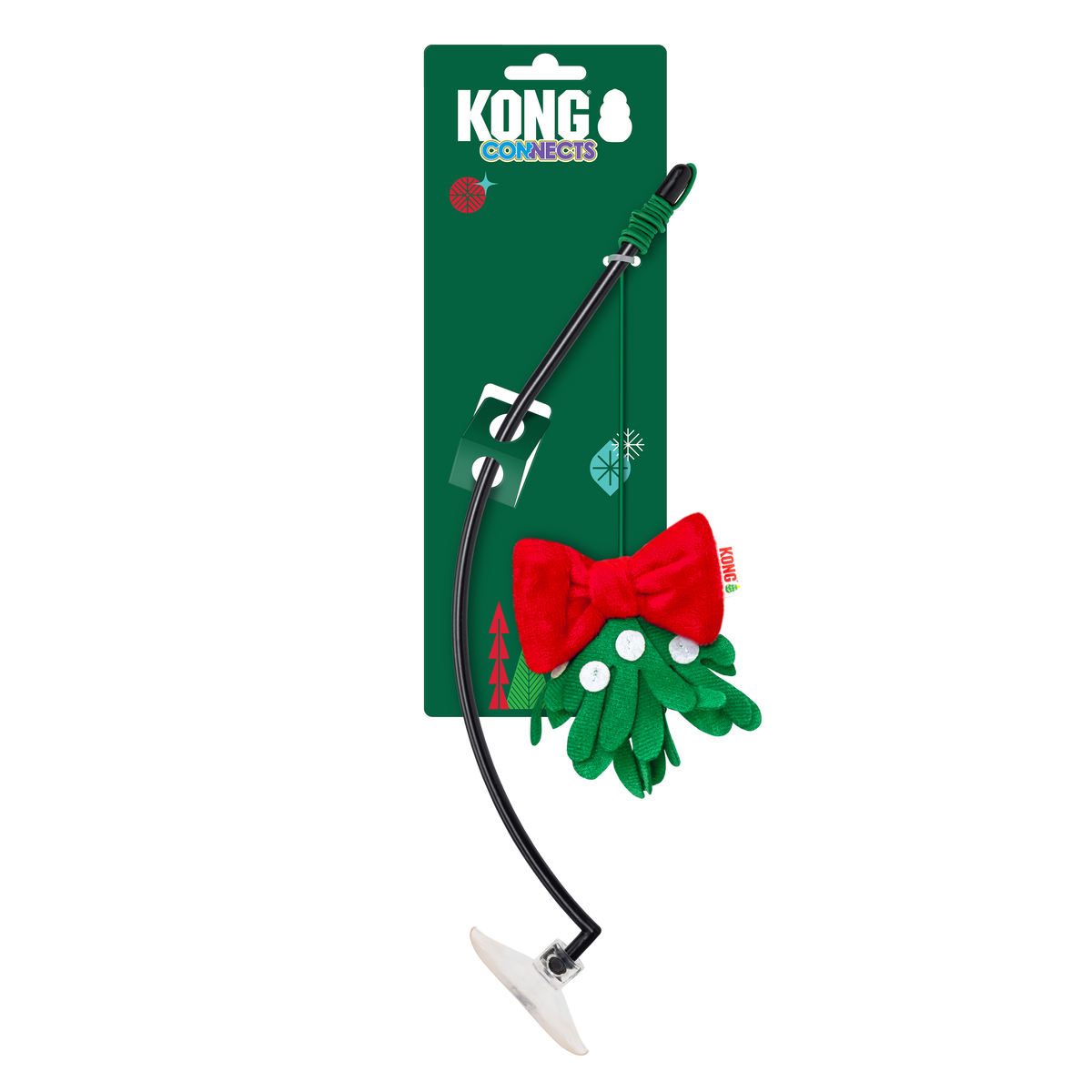 KONG Holiday Connects Window Mistletoe Cat Teaser Toy