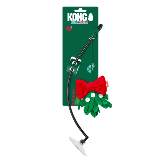 KONG Holiday Connects Window Mistletoe Cat Teaser Toy
