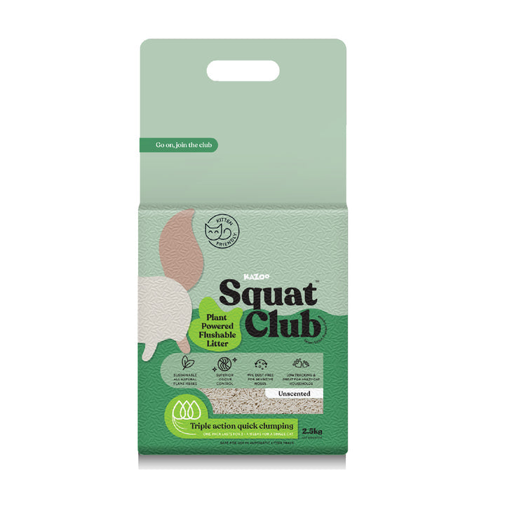 Squat Club - SQ Plant Powered Flushable Litter - Fresh Scent 2.5kg