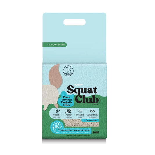 Squat Club - SQ Plant Powered Flushable Litter - Fresh Scent 2.5kg