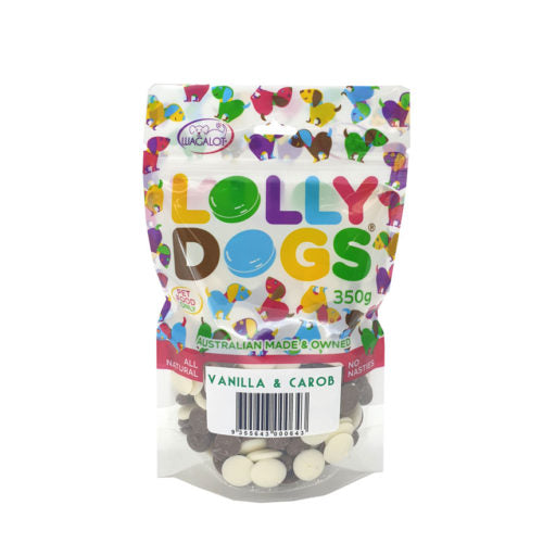 Lolly Dogs Carob & Vanilla Drops 350g