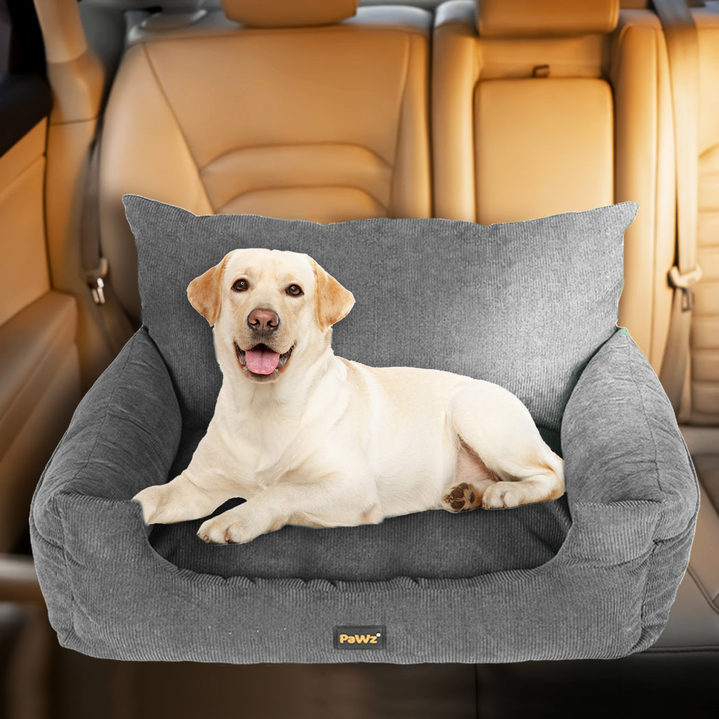 PaWz Pet Car Booster Seat Dog Protector L Grey Large-1973193673457930247
