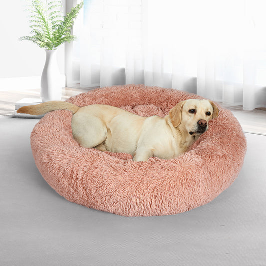 PaWz Pet Bed Cat Dog Donut Nest Calming XL Pink X-Large-1973193905516187654