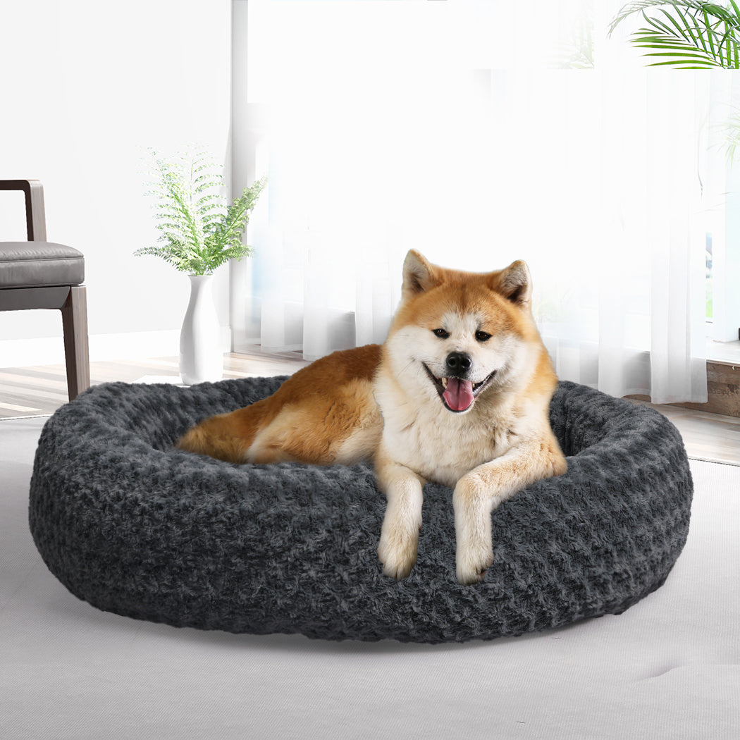 PaWz Calming Dog Bed Warm Soft Plush XL Dark Grey X-Large-1973193664998019078