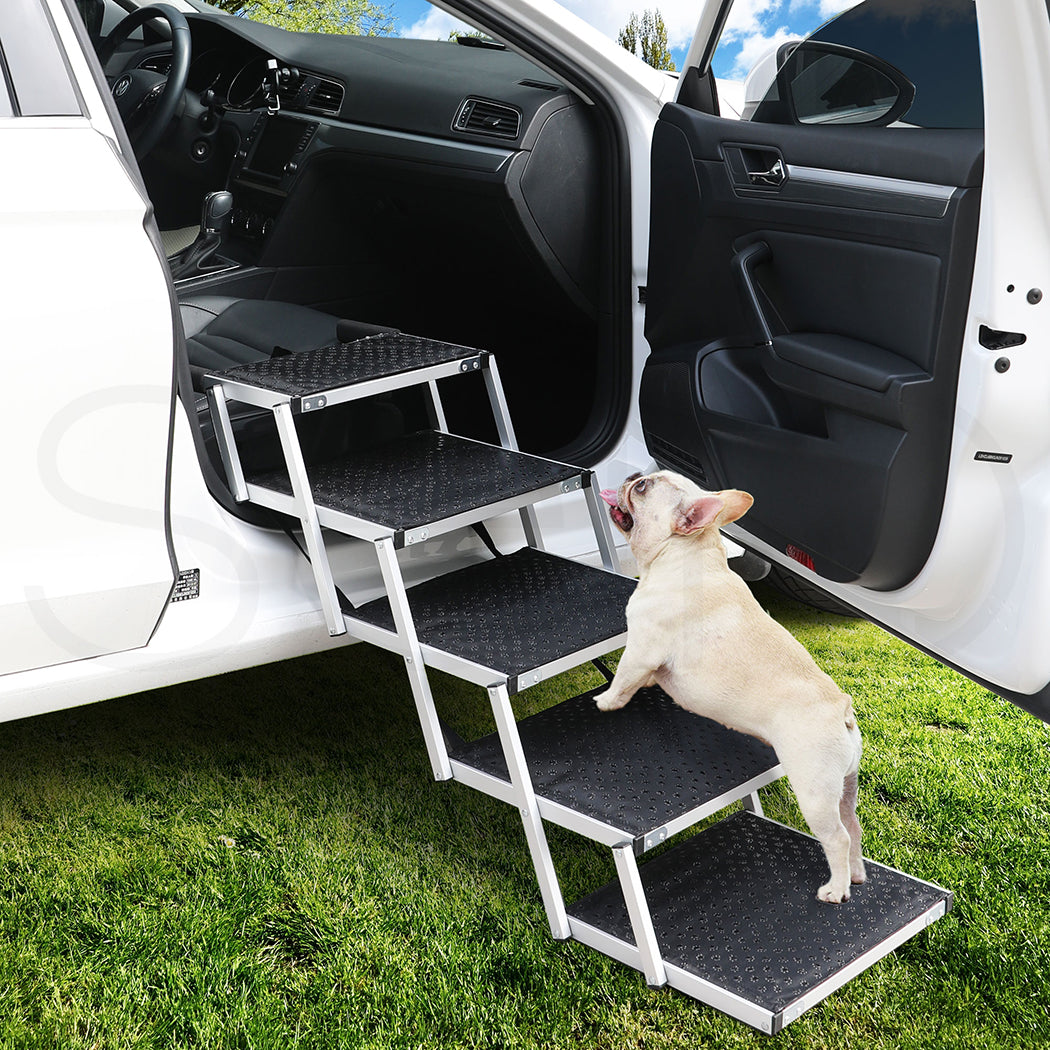 PaWz 5 Steps Dog Ramp Adjustable Height Black-1973193664029134854
