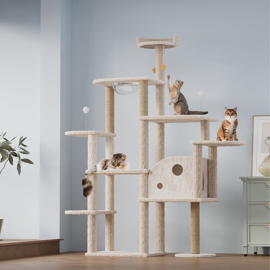 Pawz Cat Tree Tower Large Scratcher Condo House 172cm-1996005457499656198