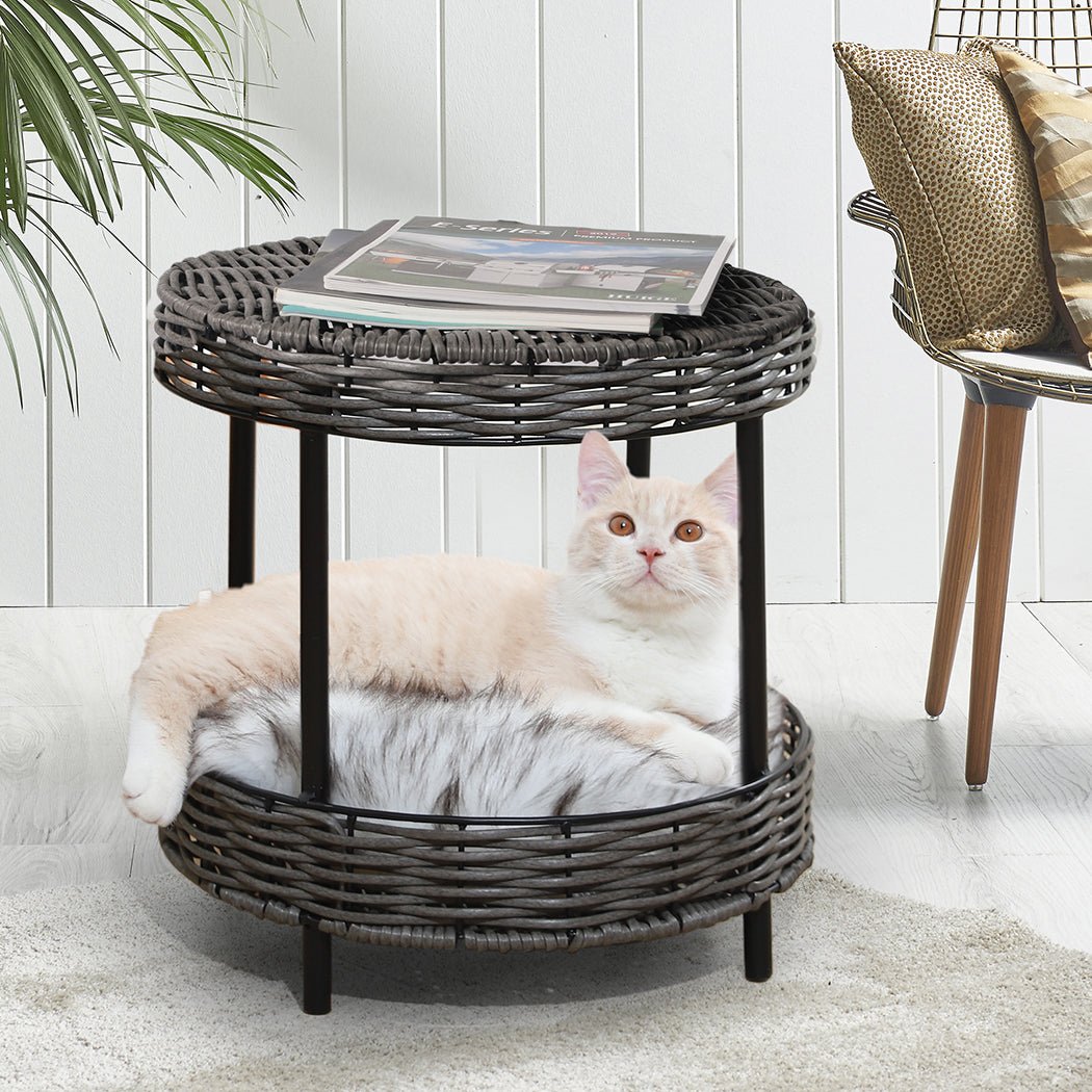 PaWz Rattan Pet Bed Elevated Raised-1975420452511813638