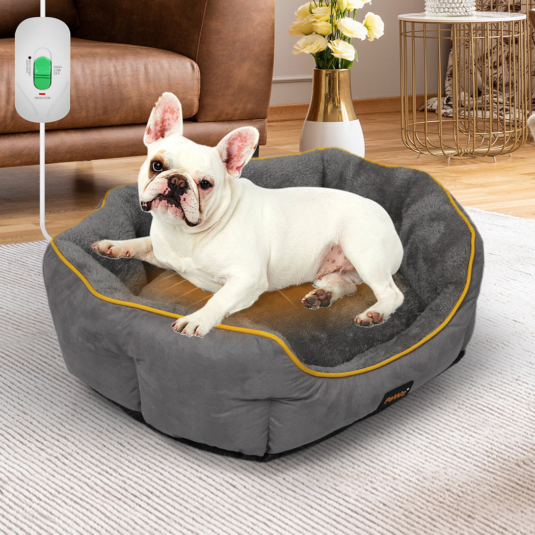 PaWz Electric Pet Heater Bed Heated S Grey Small-1973193656890429446