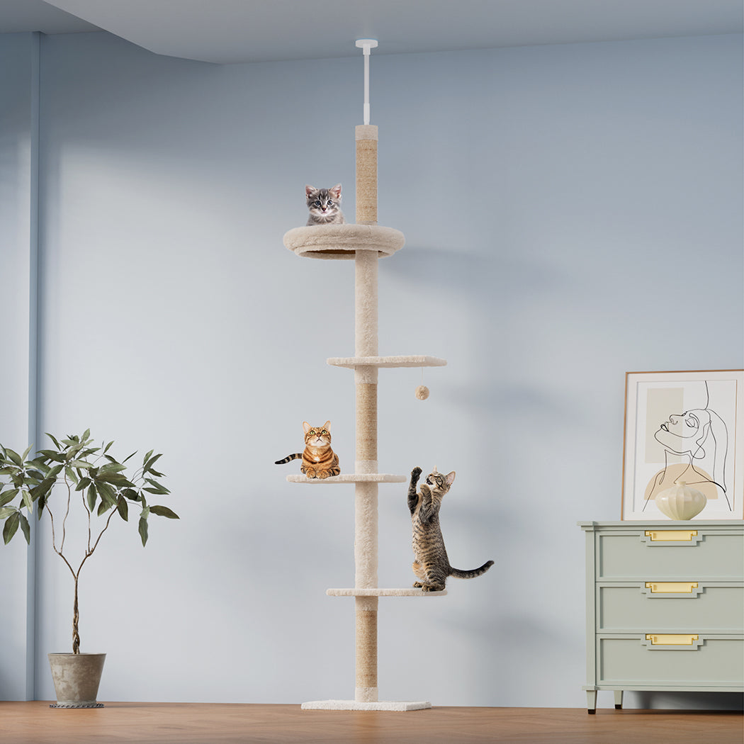 Pawz Cat Tree Tower Scratching Post Scratcher 230-275cm-1996005456979562502