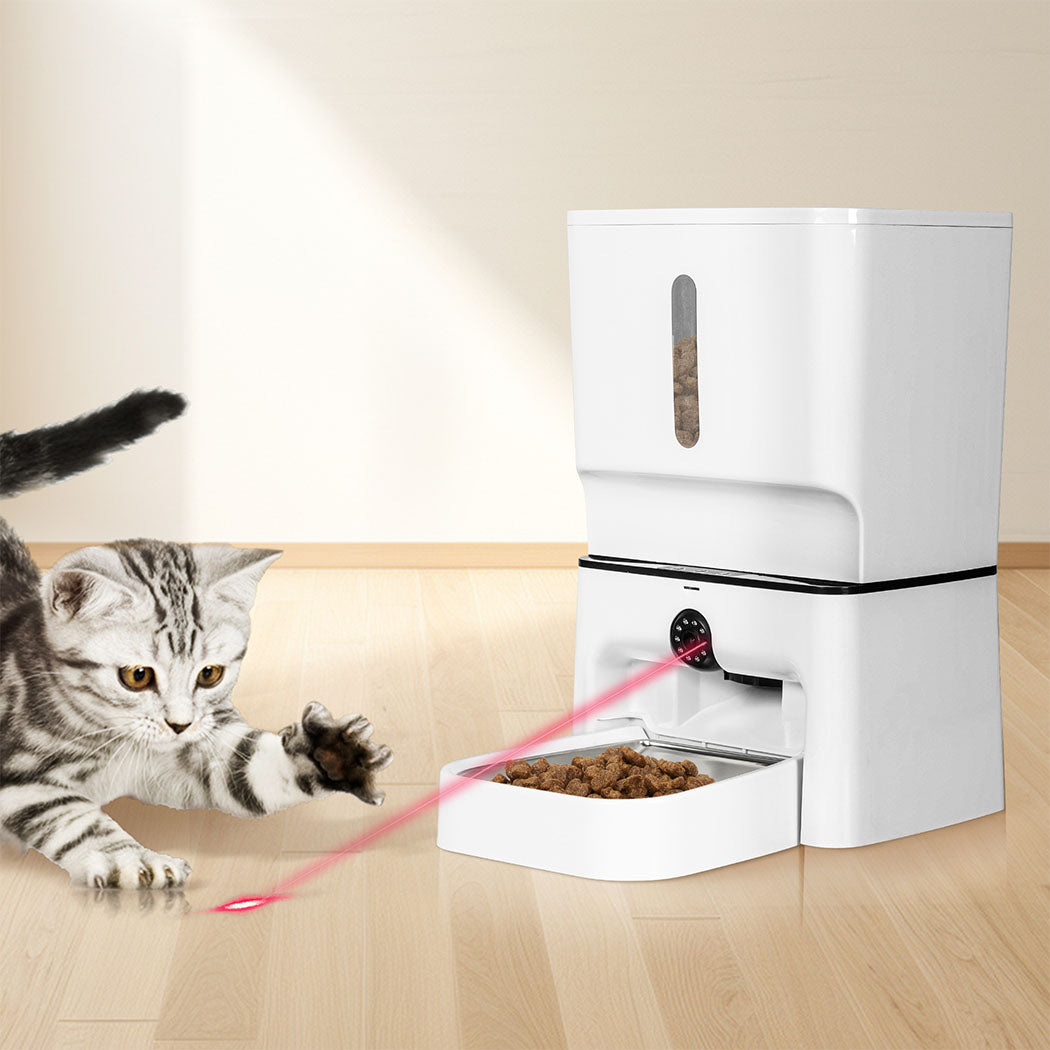 Pawz 2-in-1 Automatic Pet Feeder Wifi Camera Laser Toy-1975420344558817286