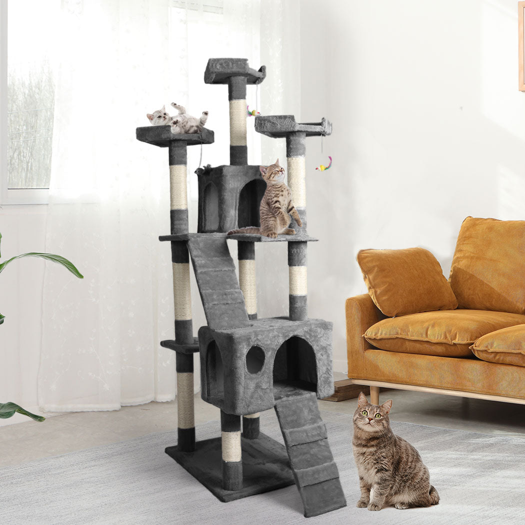 PaWz 184cm Cat Trees Scratching Post Grey-1973193908032770054