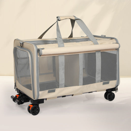 Pawz Pet Carrier 4 Wheel Portable Rolling Foldable-1973193525826818054