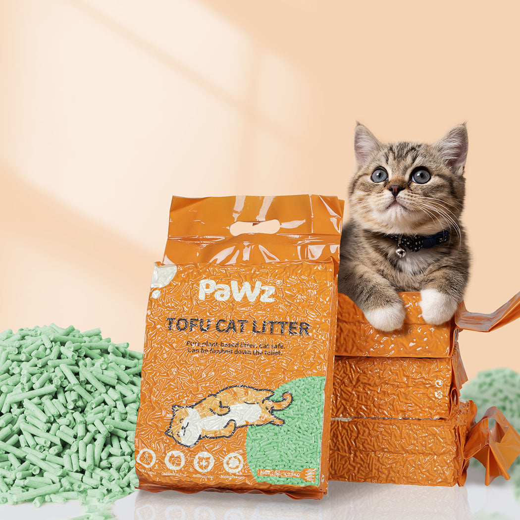 PaWz 2.5kg Tofu Cat Litter Clumping Green Tea x2-1973193453206638599