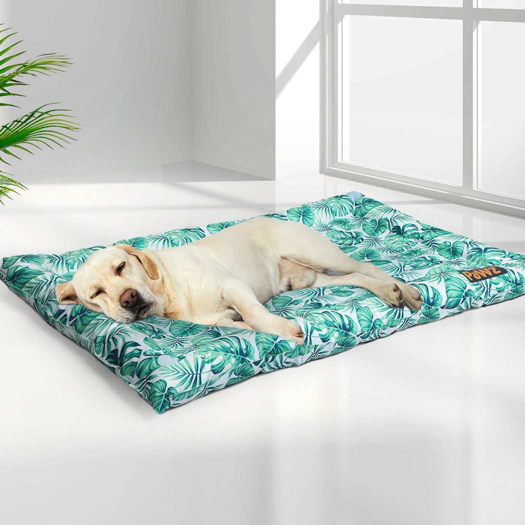 PaWz Pet Cool Gel Mat Cat Bed Dog Bolster L Large-1973193649235824646