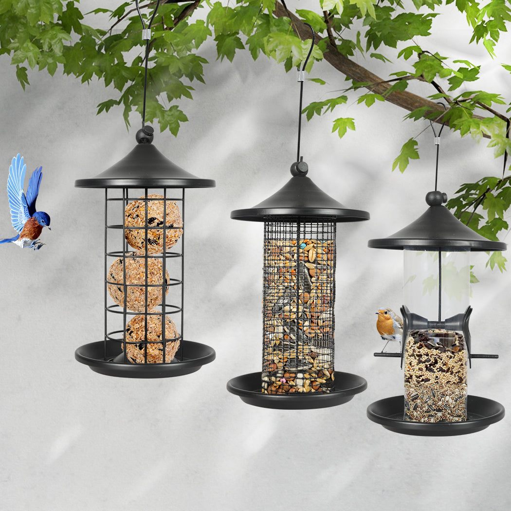 PaWz 3x Bird Feeder Hanging Wild Seed-1973193455240876038