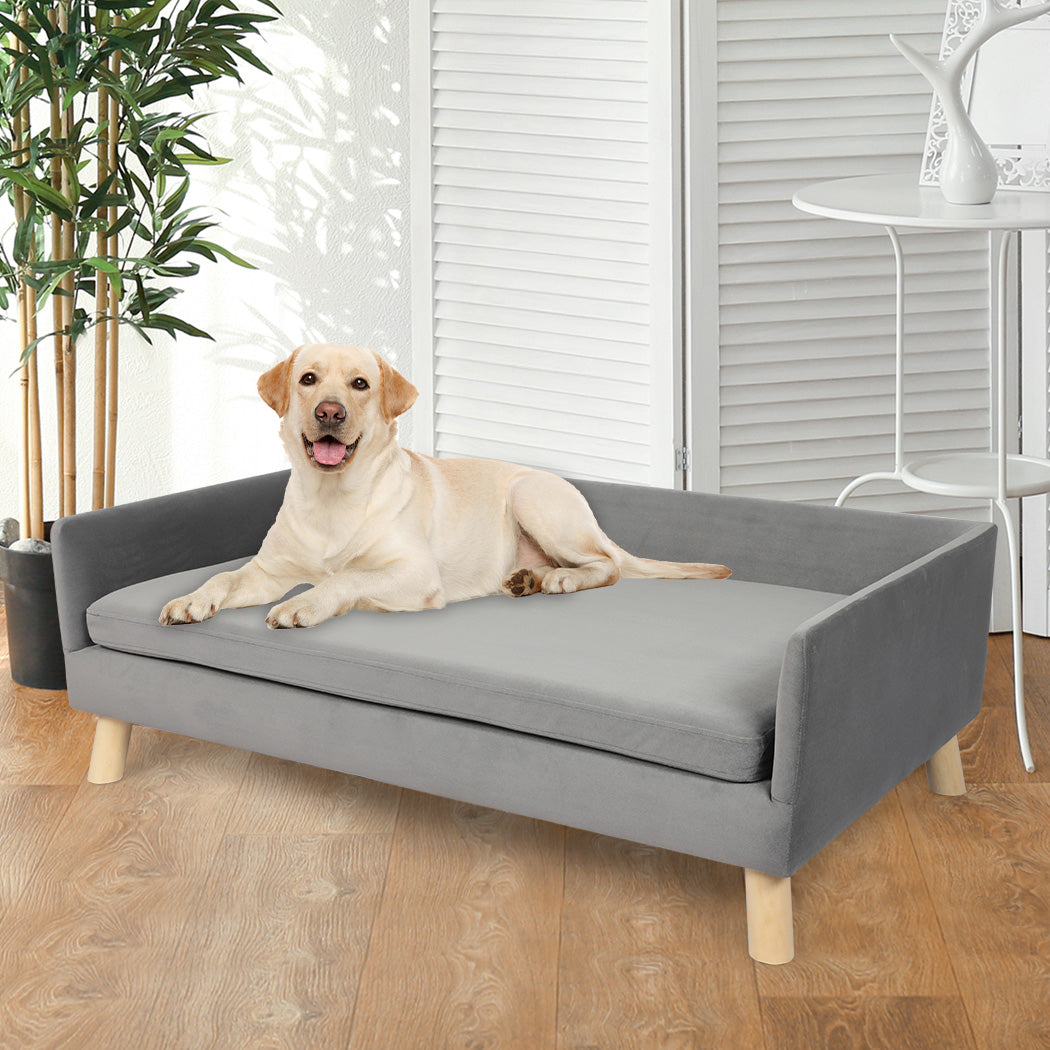 PaWz Pet Sofa Bed Dog Warm Soft Lounge Grey-1973193665371312134