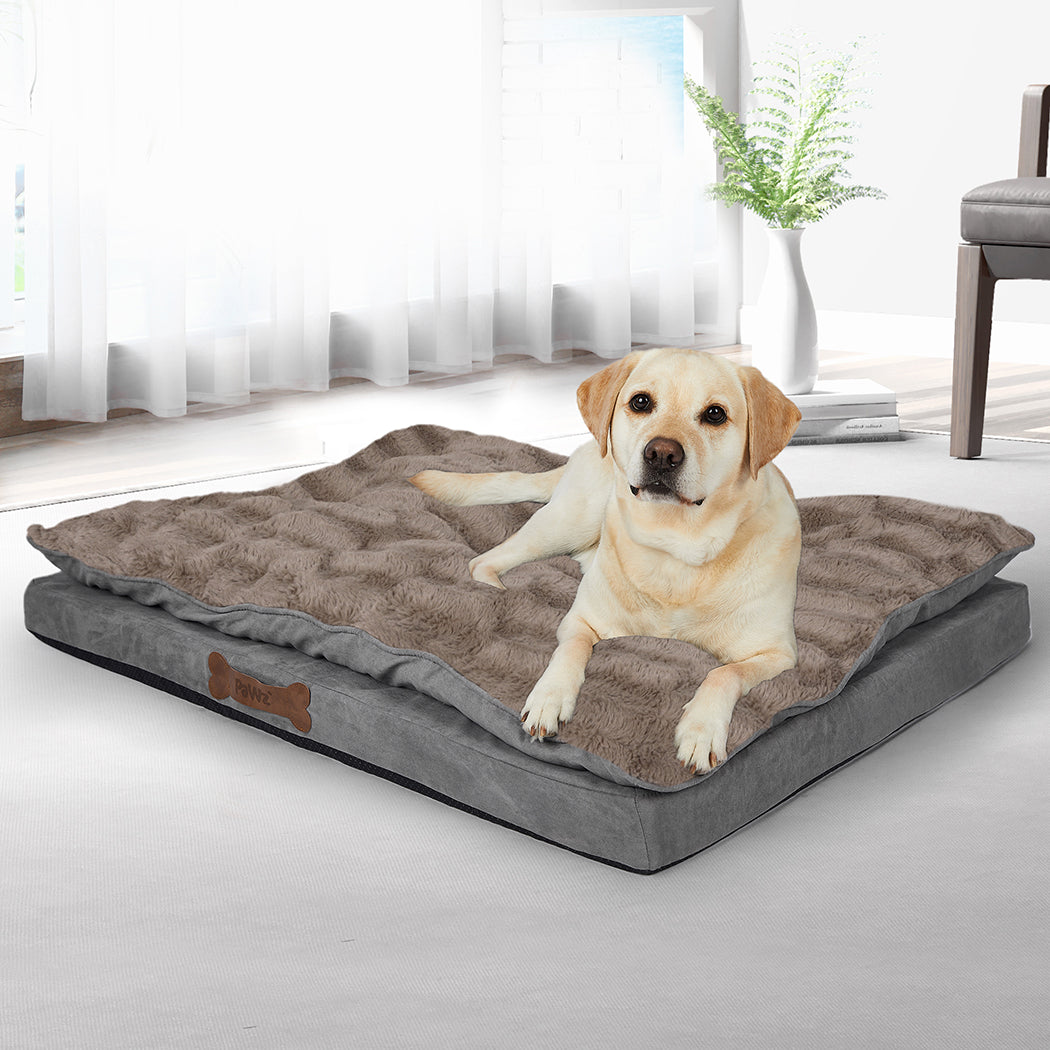 PaWz Dog Calming Bed Pet Cat Removable L Khaki Large-1973193640616529926