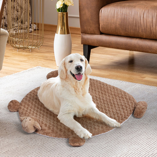 PaWz Pet Bed Cat Calming Bed Dog Squeaky M Tan Medium-1975420450662125574