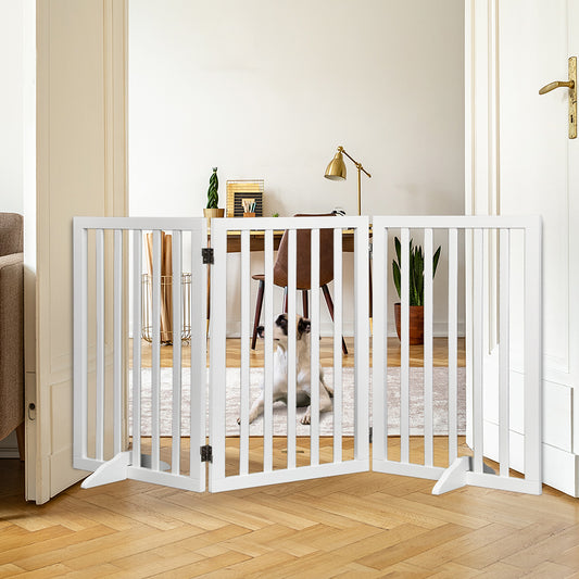 PaWz Wooden Pet Gate Dog Fence Safety White 400x 3MM-1973193642583658502