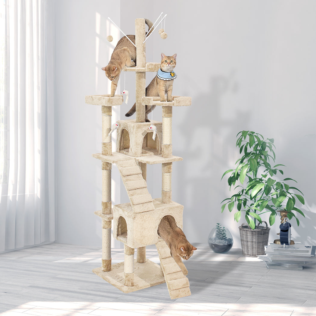 PaWz Cat Tree Scratching Post Scratcher Beige-1975420471109357574