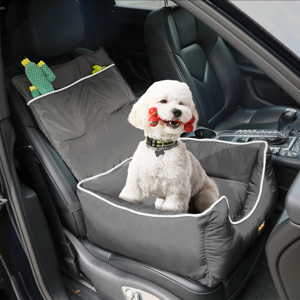 PaWz Dog Car Booster Seat Belt Pet Backrest Grey-1973193677996167174