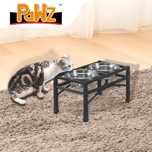 PaWz Dual Elevated Raised Pet Dog Feeder Small-1975420470937391110