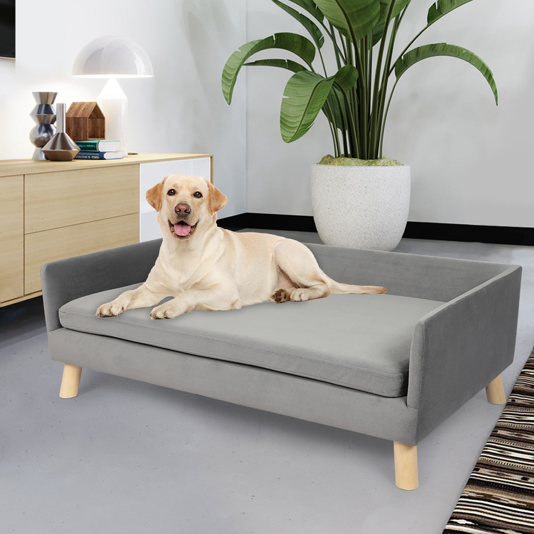 PaWz Pet Sofa Bed Dog Warm Soft Lounge Grey-1973193665371312135